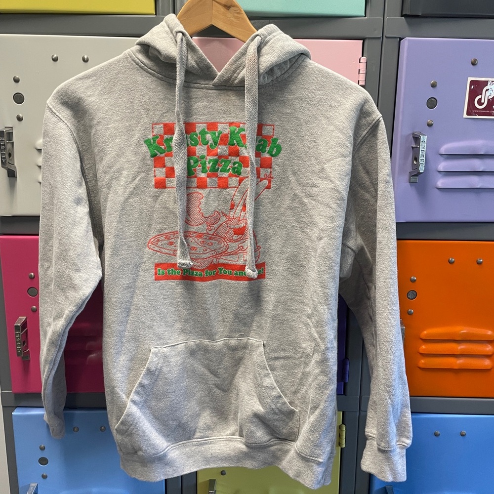 Nickelodeon Light Gray Krusty Krab Pizza Hoodie